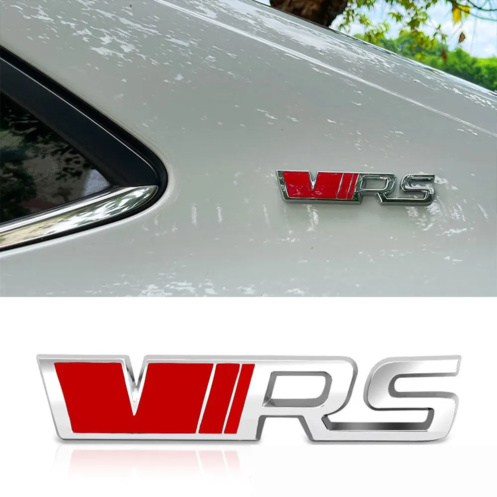 3D VRS Sticker Letters Emblem Car Front Grille Fender Side Trunk Badge Label For A5 A7 RS VRS Stickers Accessories image 2