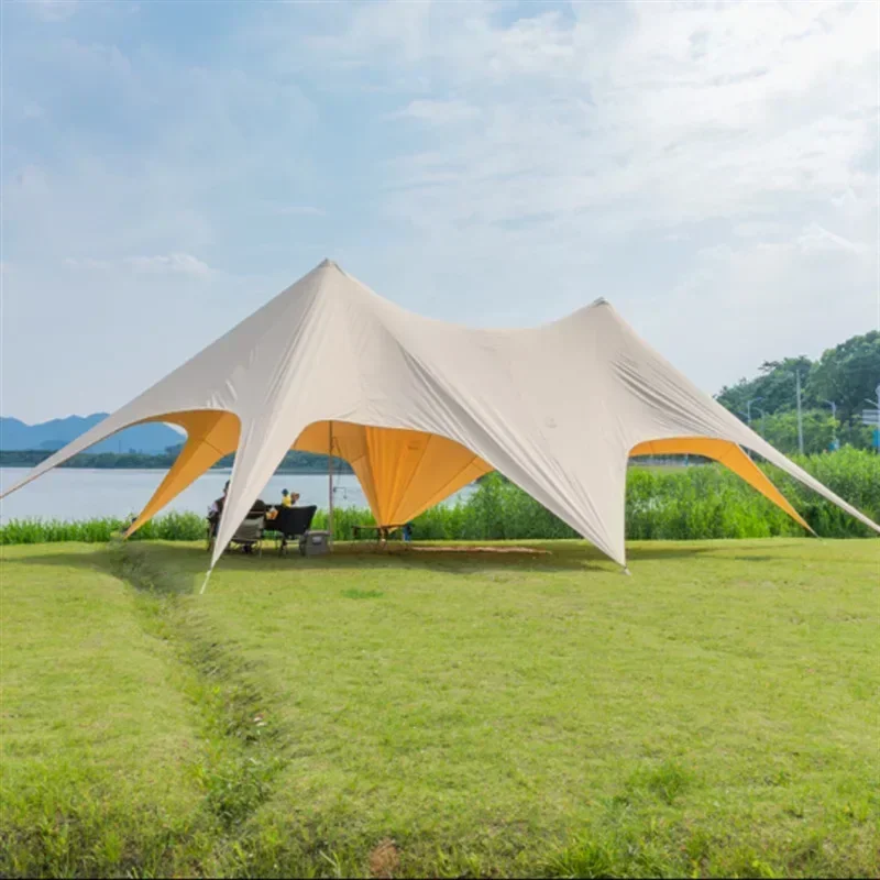 Hump Tent Octopus Shape Waterproof Sunscreen,Cloud Top Canopy Large Space Multiple Sizes Thick Oxford,for Camping Wedding Party