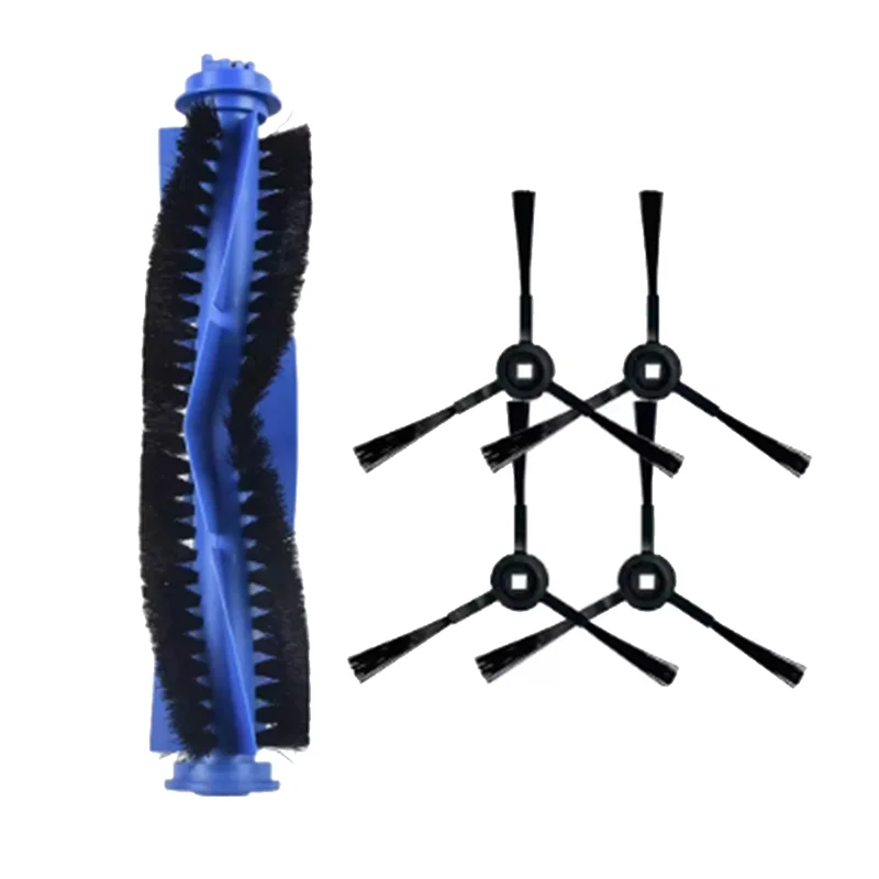 For Robovac L35/L35 Hybrid Robot Vacuum Cleaner Cleaning Replacement Parts 4Pcs Side Brush+1Pc Main Brush