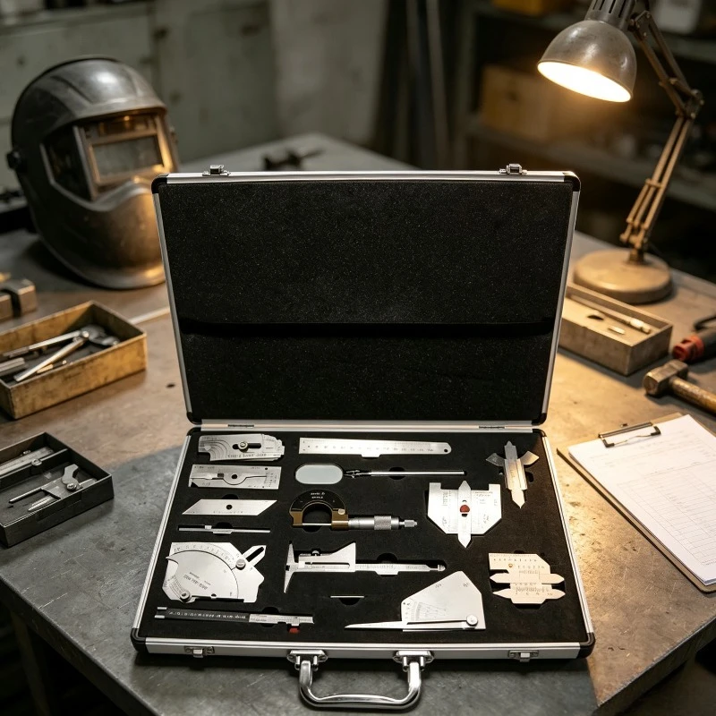 13PCS Welding Gauge Kit Weld Inspection Tool Set Fillet Weld Gauge Soldering Ruler for Welder