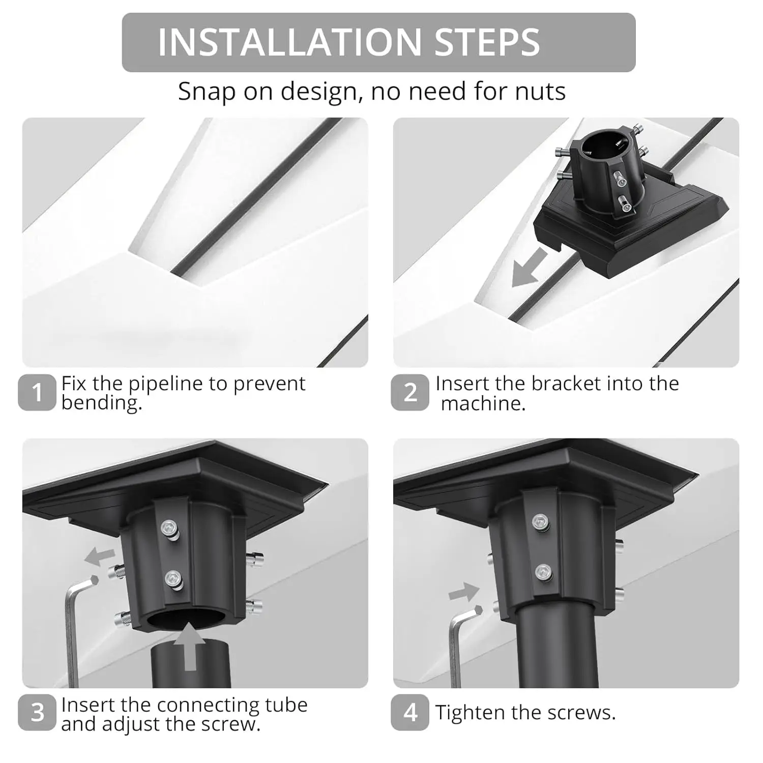 Justech Starlink Gen 3 Pipe Adapter,360° Adjustable Aluminum Alloy Starlink Mounting Kit Fits 0.78” to 1.5” Poles,Pole Mount