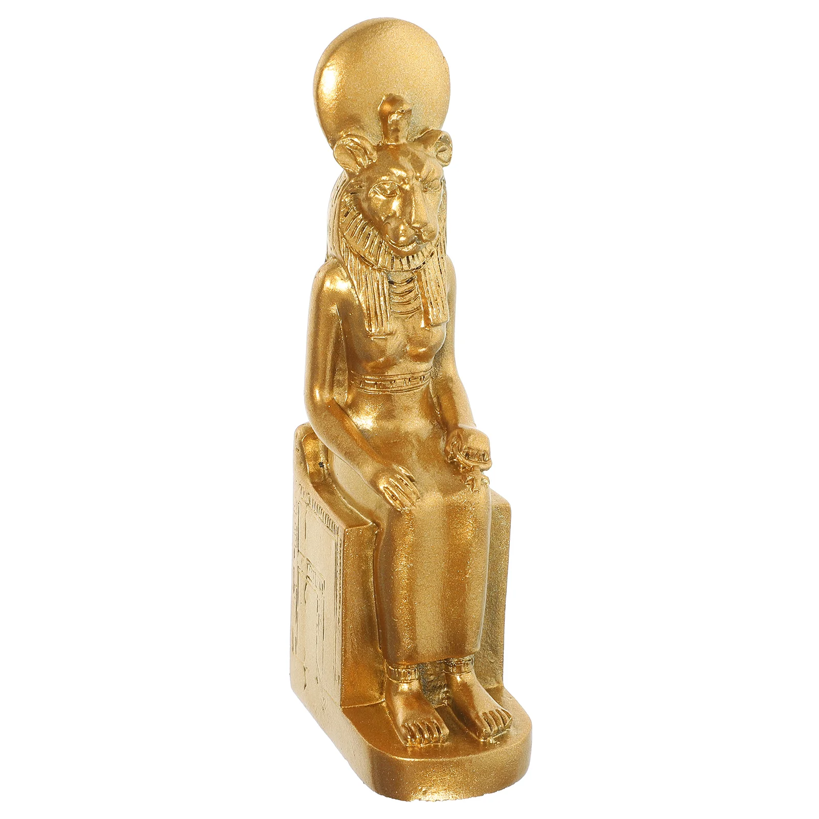 Golden Sphinx Statue Resin Craft Egyptian Gifts Desktop Decor Office Tabletop Adornment Pharaoh Figurine Home Decoration Garden