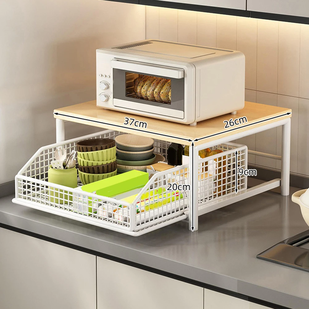 

Кухонная полка-органайзер для микроволновой печи, подставка для микроволновки, настольная подставка для кухонной утвари и столовых приборов