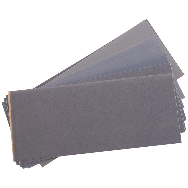 Abrasive Sandpaper Sheets Assorted Grit 400 600 800 1000 1200 1500 Wet Dry 12 Sheets