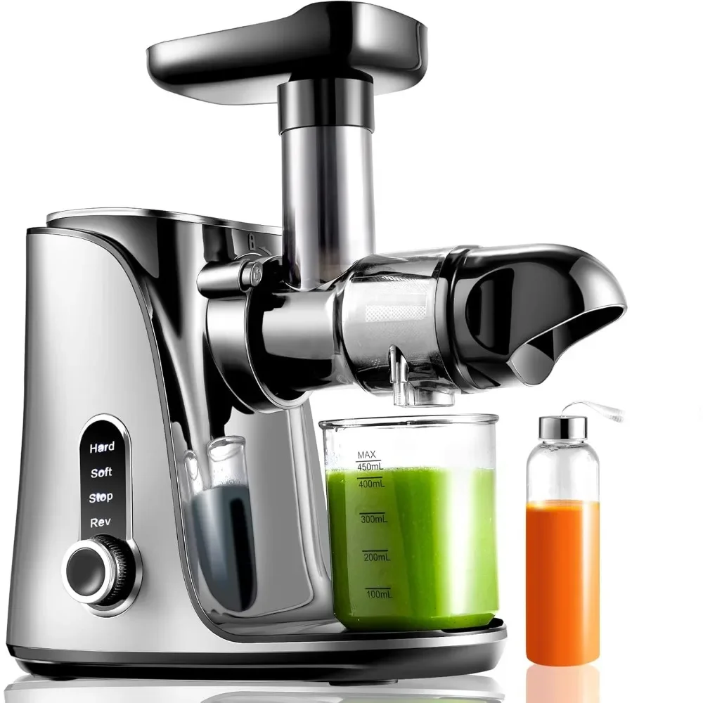 

Slow Cold Press Juicer with 2 Speed Modes, Travel bottles(500ML), LED display, Easy to Clean Brush