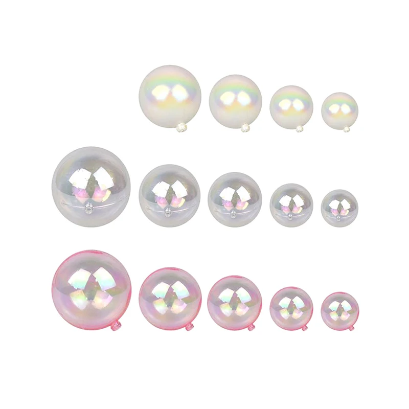 10 Uds bola colorida pastel Topper globo transparente Cupcake decoración DIY para fiesta de cumpleaños boda