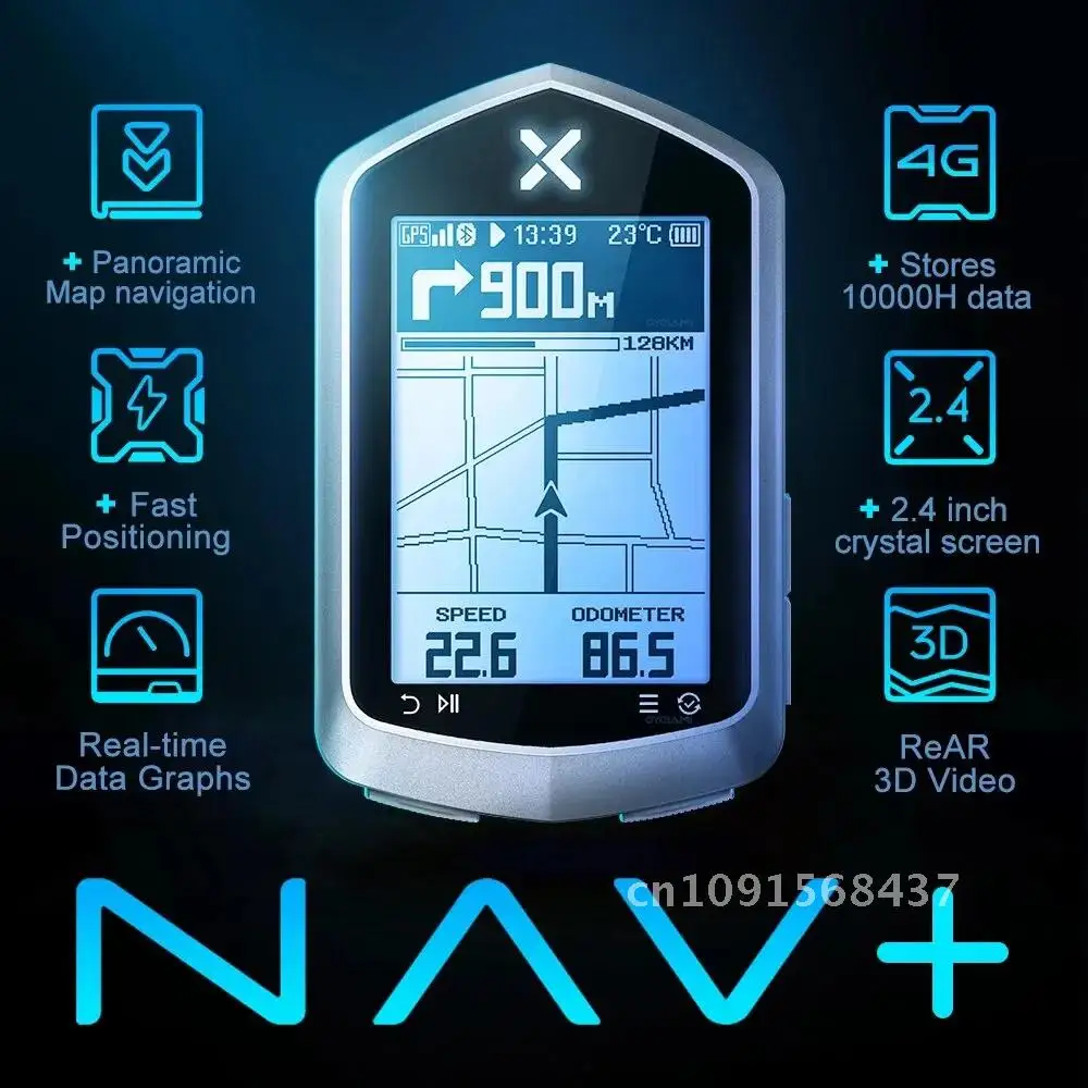 XOSS NAV Plus NAV2 NAV+ Bike Computer GPSBicycle Riding Cycling Map Route Navigation MTB RoadWireless Speedometer Odometer