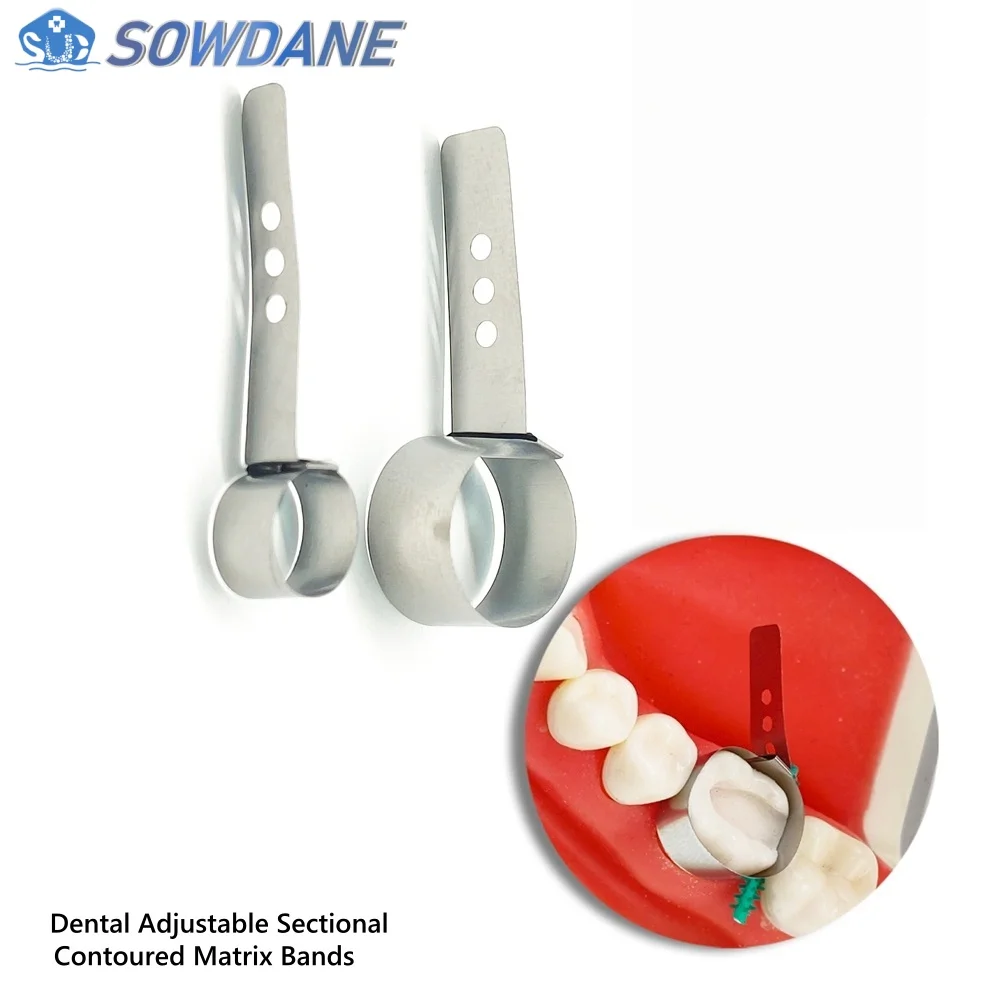 

New Dental Cervical Matrices Material Matrices Strip Sectional Contoured Matrice Dental Adjustable Matrix Band