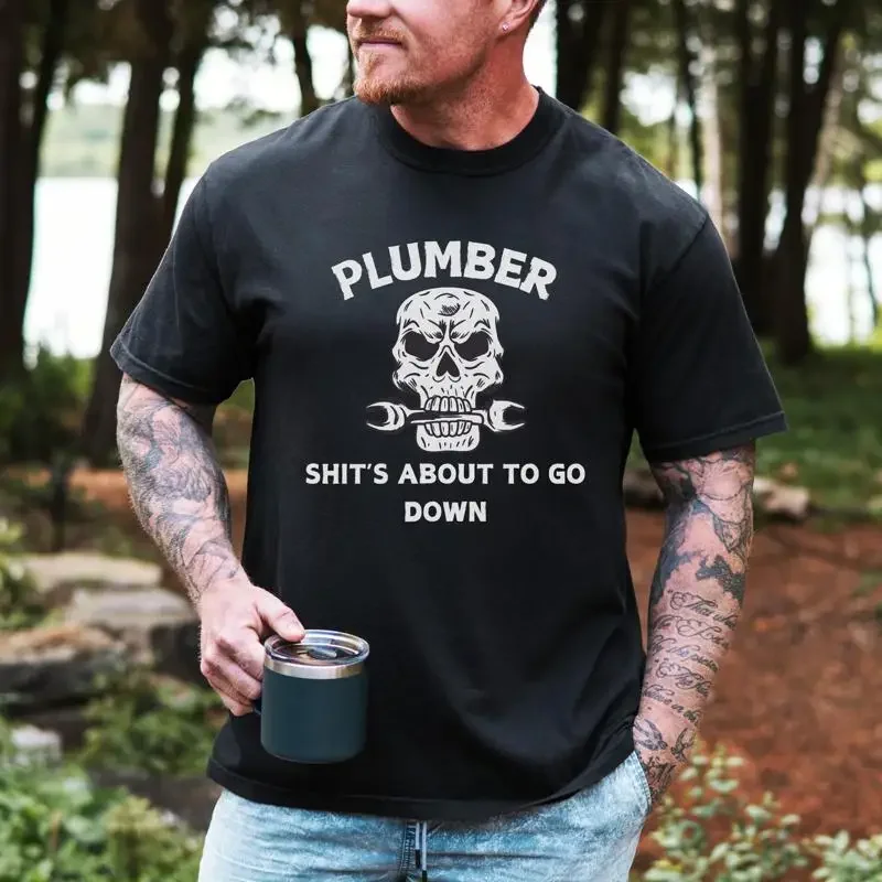 Plumber T Shirt Funny Work Blue Collar