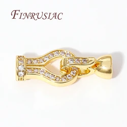 1-3Pcs/Lots Locks For Jewelry 18K Real Gold Plated Clasp For Bracelet,DIY Jewelry Making Supplies,Necklace Clasps Fasteners