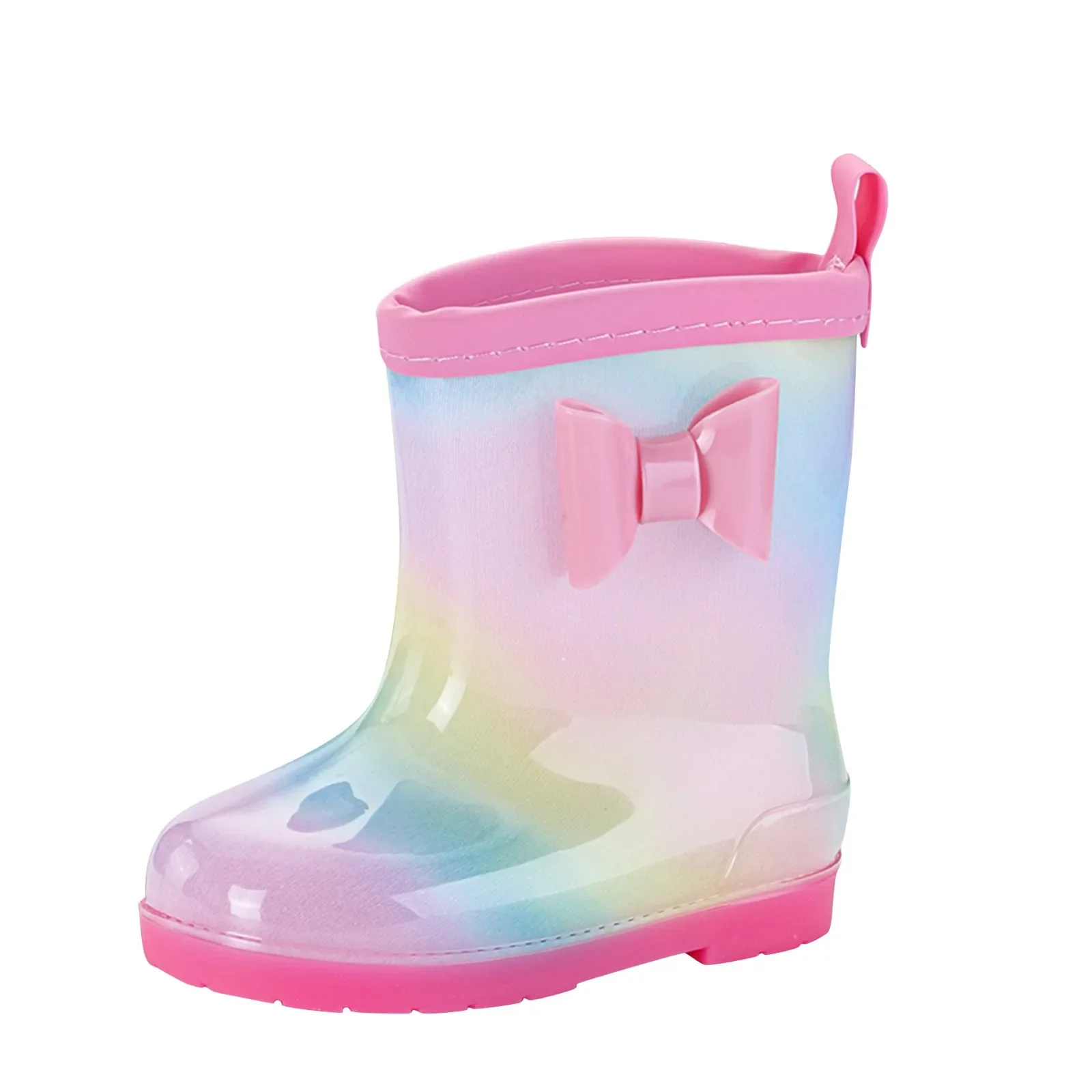 PVC Rubber High Quality Children Rainboots Waterproof Baby Boys Girls Water Shoes Lightweight Non-Slip Rain Boots Kids botas New