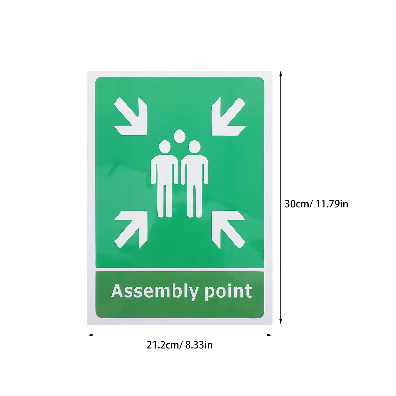 5 قطعة علامة تحديد المأوى تحت الأرض وضوح عالية PVC ملصق طوارئ ذاتي اللصق لمختلف المواقع #4