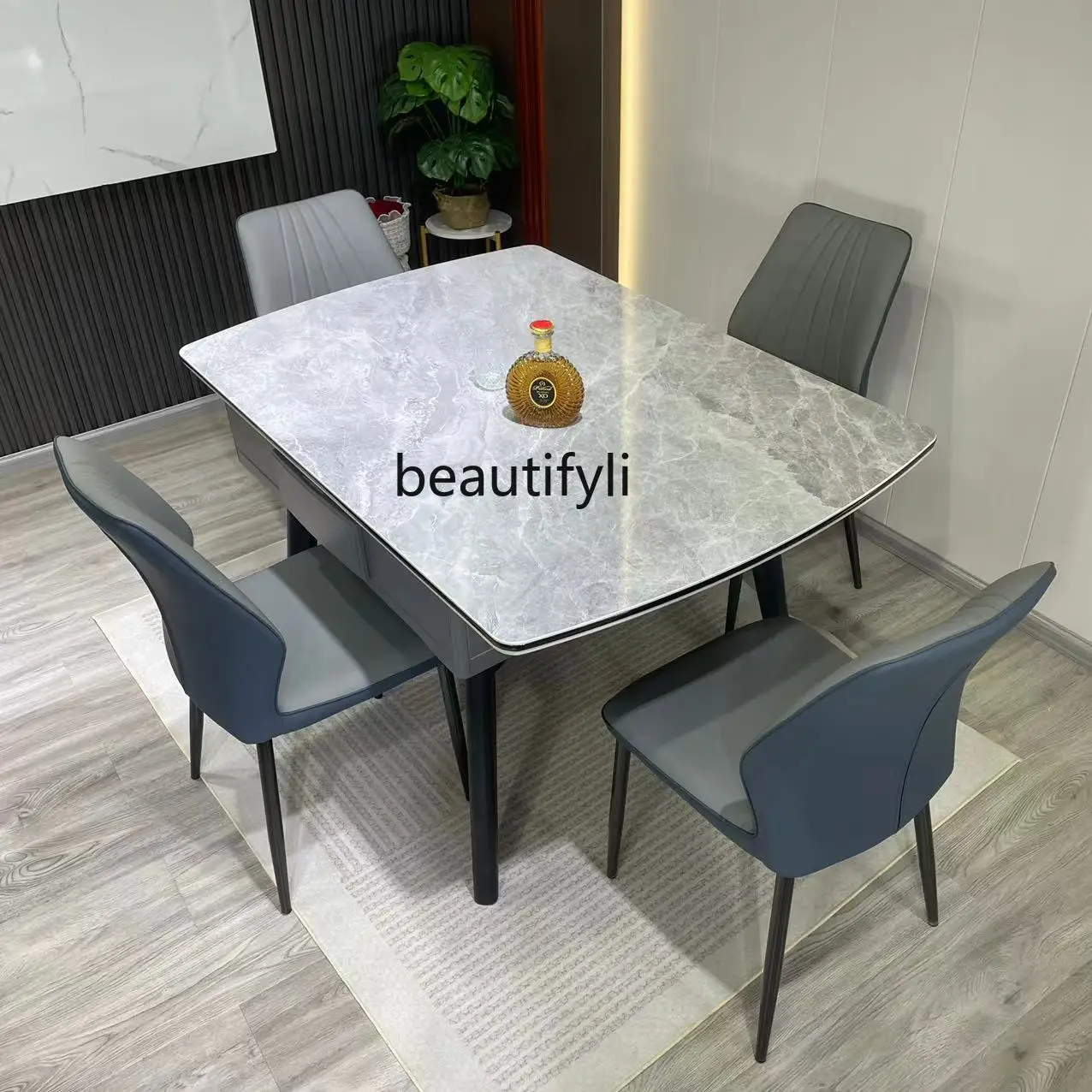 New Mahjong Machine Dining Table Dual-Use Multi-Functional Solid Wood Stone Plate Mahjong Table Family Small Apartment