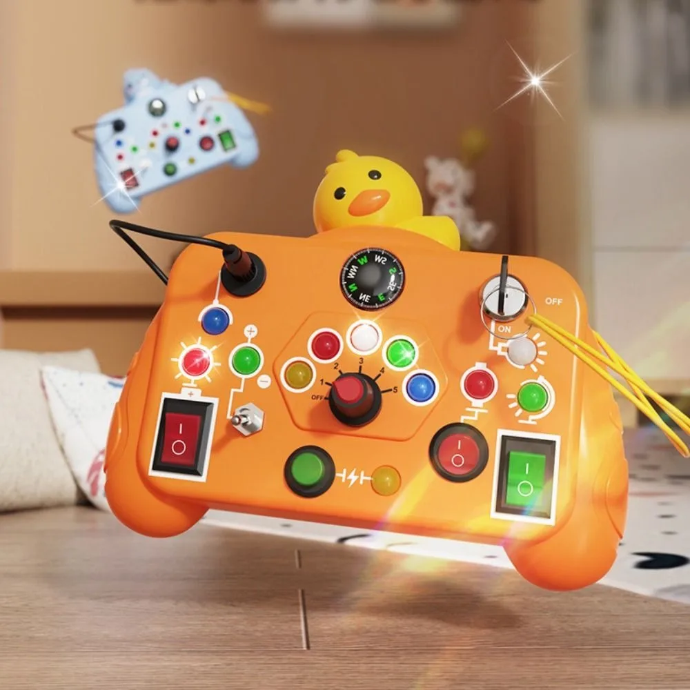 

Сенсорные игрушки Монтессори Busy Board, развивающие со светодиодной подсветкой, детская сенсорная доска, переключатель, игрушечные кнопки, переключатели, розетка