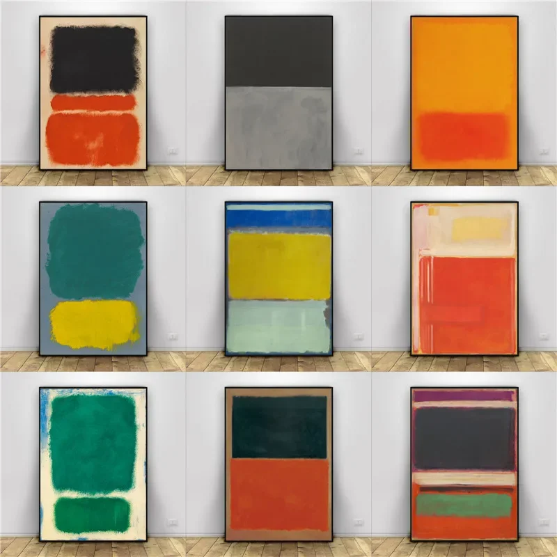 Mark Rothko Abstract Canvas Oil Painting Poster and Print Unframed Spray Frameless Hologram Living Room Home Decor Art