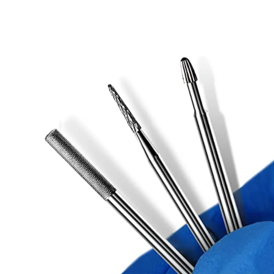 

Cuticle Bit for Nail Drill, 3Pcs Nail Drill Bits Professional Carbide Bits for Nails Nail Buffer Bit Nail Trimer, Under Nail Cl