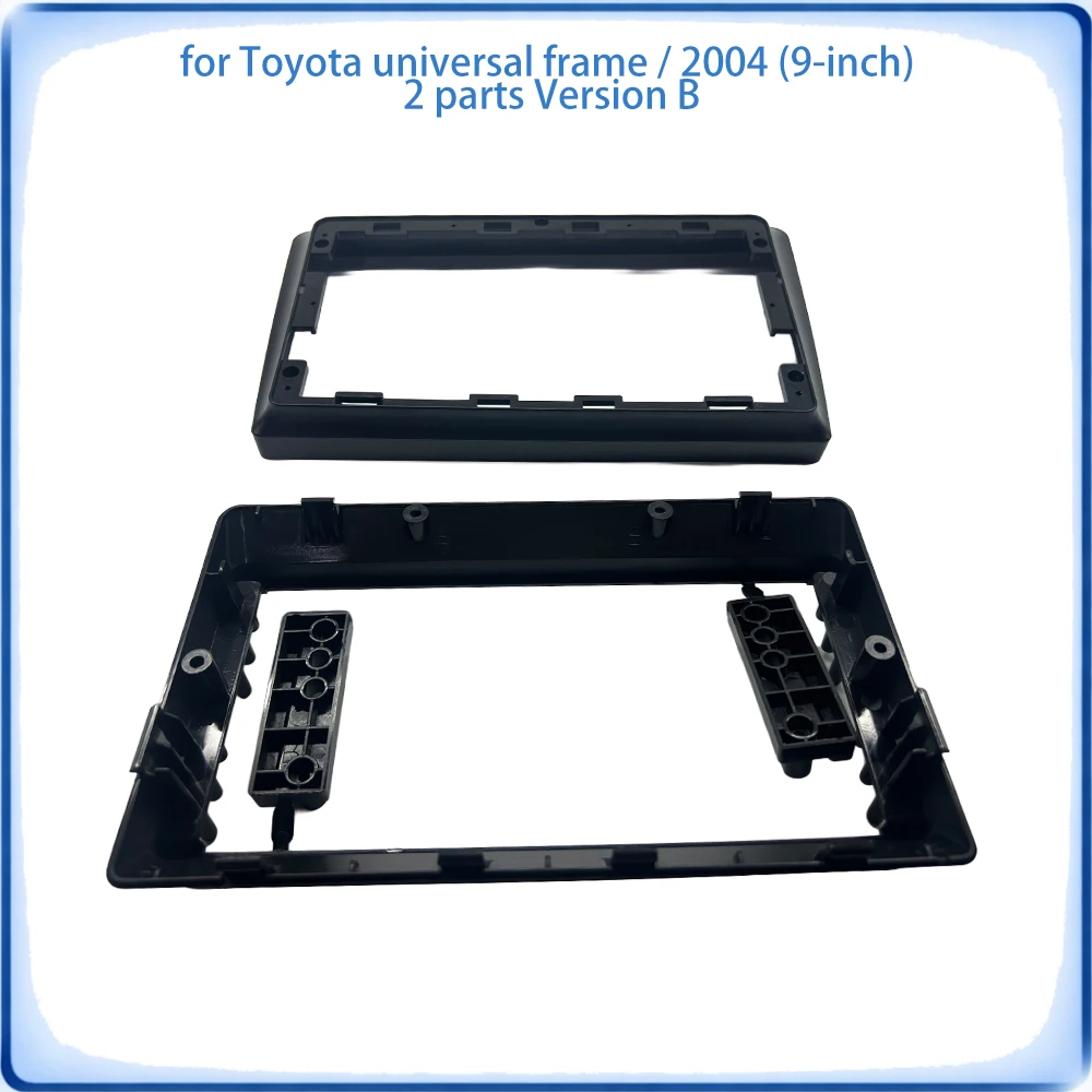 Car Radio Fascia Frame Universal For Toyota 2004 9 inch 2 pcs B Style Stereo Panel Wiring Harness