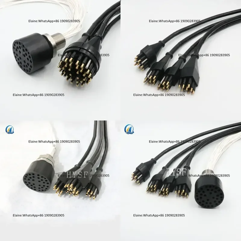 32 Core 4-piece Watertight Connector, Underwater Plug-in Component, Segmented Underwater Cable, signal Power Connection