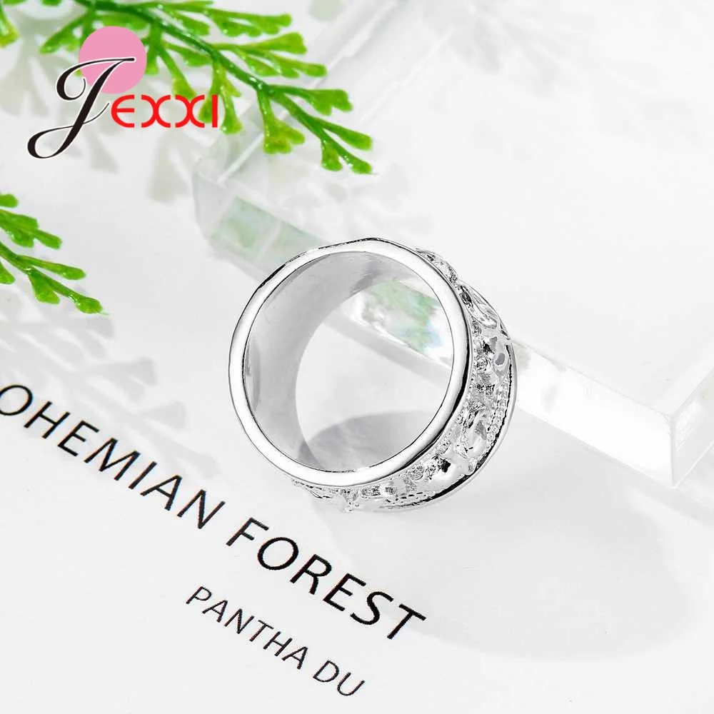 New Punk Trendy 925 Silver Needle Ring For Lover Vintage Engagement Elephant Shape Steel Ring for Men & Women lord Wedding