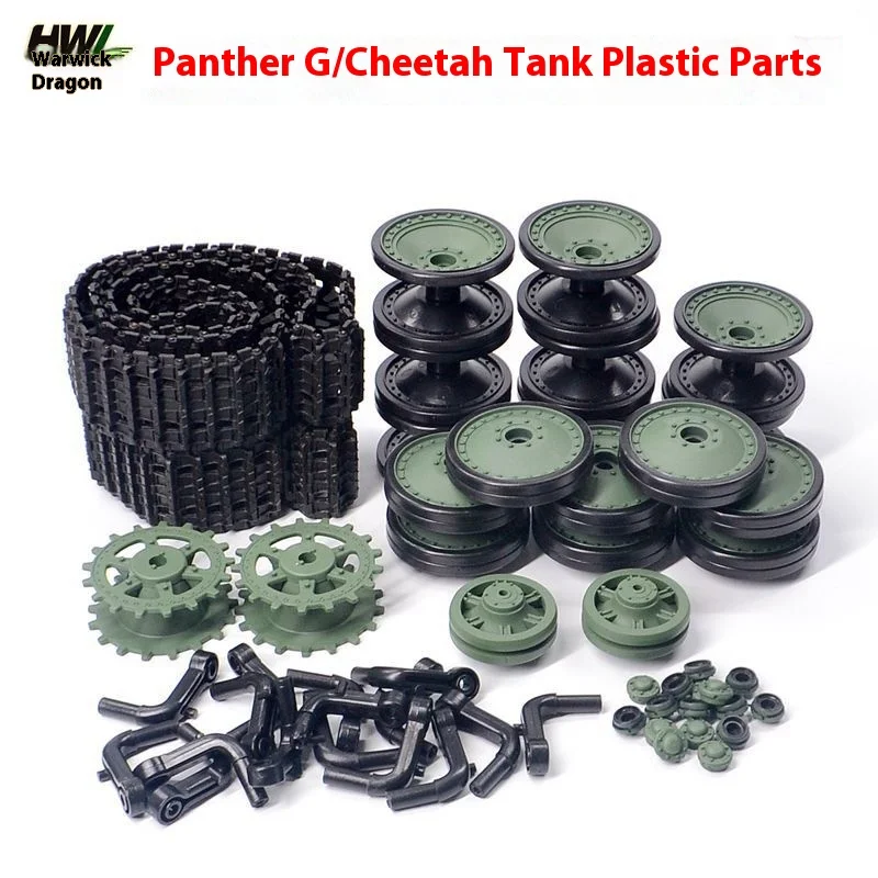 Henglong Tank Black Panther G Cheetah 3879/3869 Accessoires Plastic Track Hoofdwielaandrijving Geïnduceerd Wiel Chassis Montage