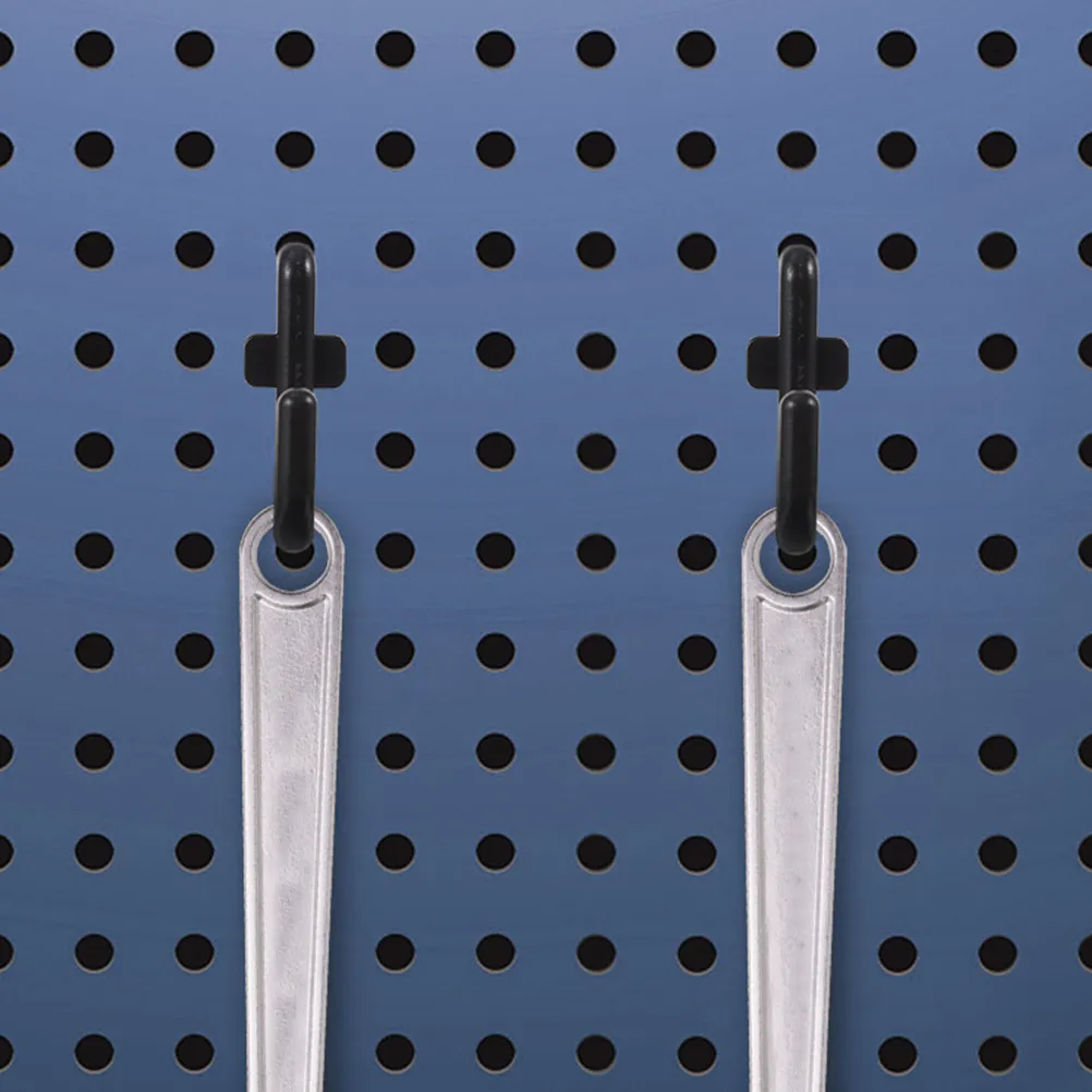 100Pcs Heavy Duty Pegboard J Hooks Black for Garage Tool Organization Peg Board Accessories Hanging Storage Peg Board System