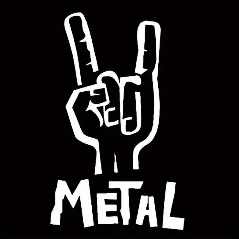 

1PC Charming Metal Sign Sticker, Fit for Car Doors, Phone Skins, Music - Lover Sketchbooks, Bringing a Heavy Metal Touch