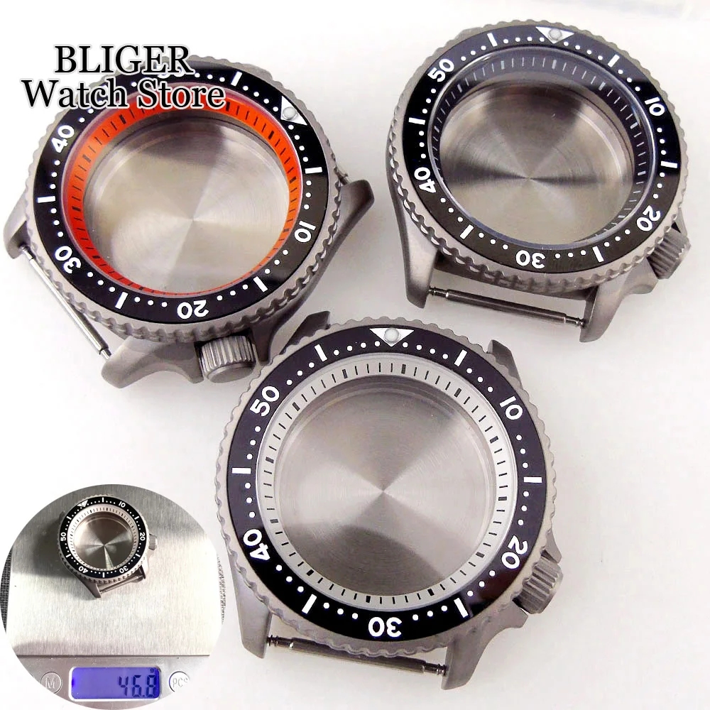 

41mm Titanium 200M Waterproof Men's Diving Watch Case Sapphire 120 Click Rotating Bezel Fit NH35 NH36 ETA 2824 PT5000 Parts