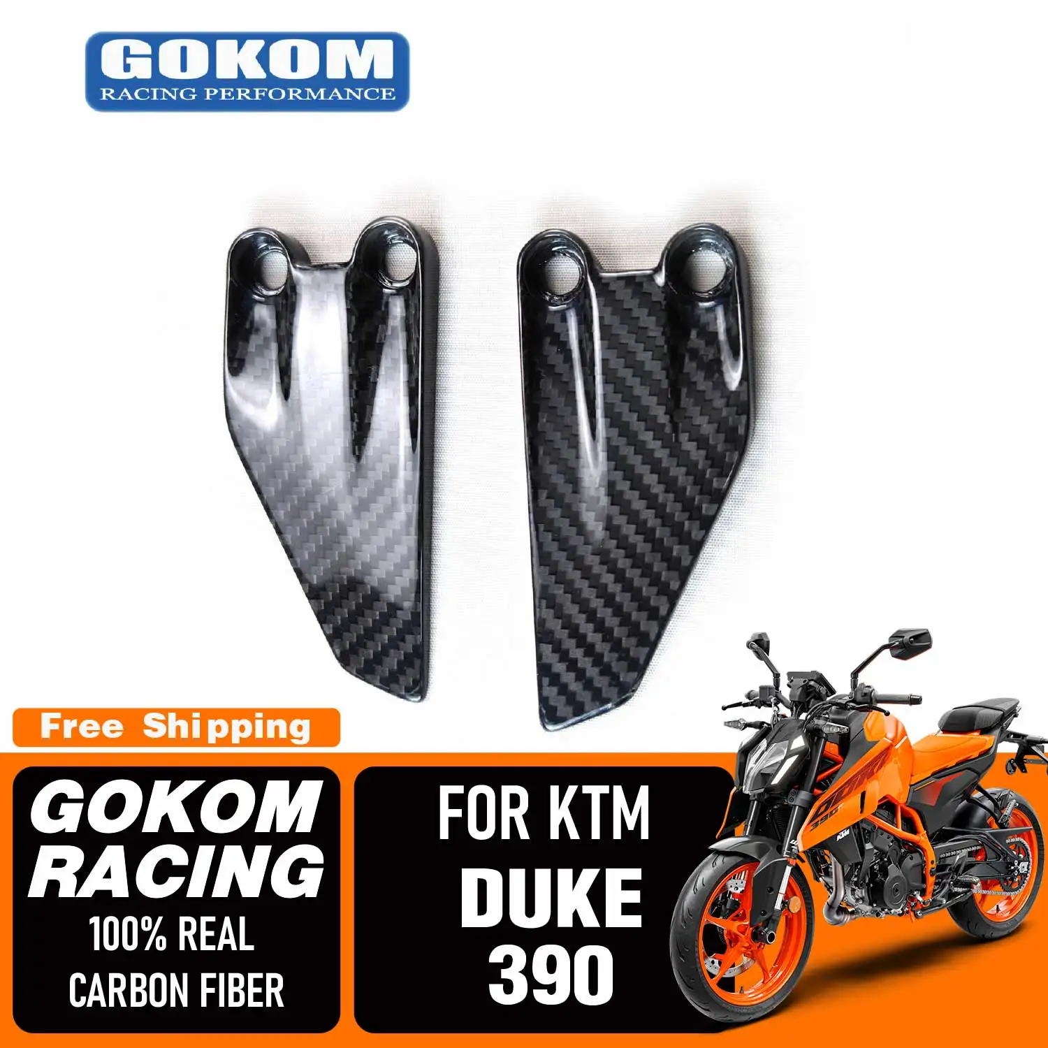 

Gokom Racing For KTM DUKE 390 Heel Plates Guards COWLING FAIRING 100% REAL CARBON FIBER MOTORCYCLE ACCESSORIES