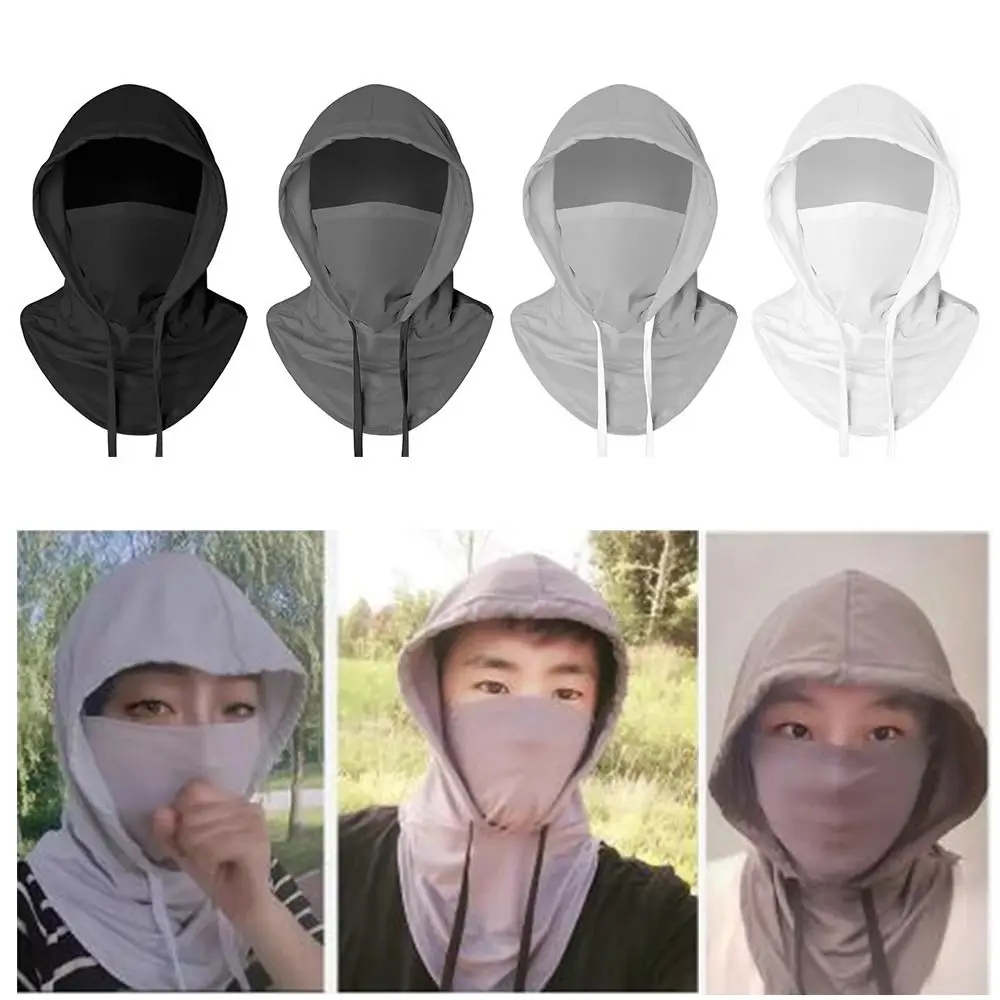 Sunscreen Cooling Balaclava Solid Color Quick Drying Sun UV Protection Hood Breathable Sun UV Protection Headgear
