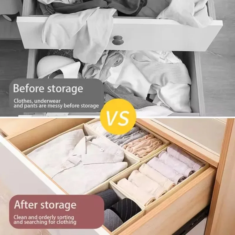 Underwear Organizers of Cabinets and Drawers Wardrobe Clothes Bra Organizer for Underwear Socks Pants Home Foldable Storage Box