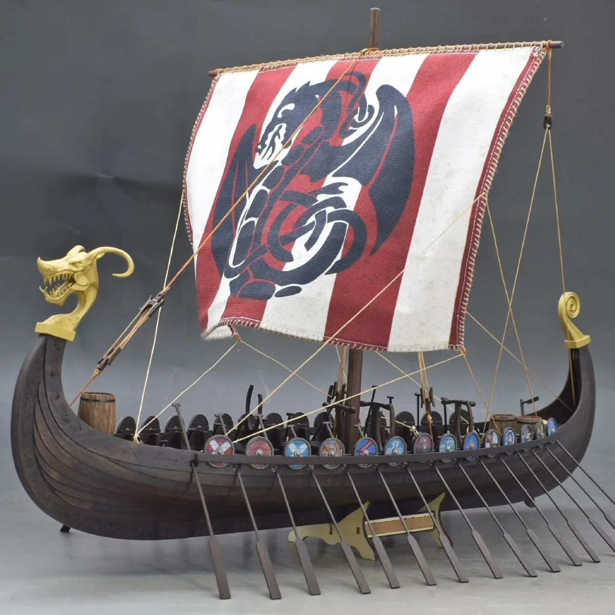 

1/48 моделирование войны викингов модель парусника 45 см деревянная конструкция ручной работы модель парусника RTR игрушка для мальчика подарочные украшения