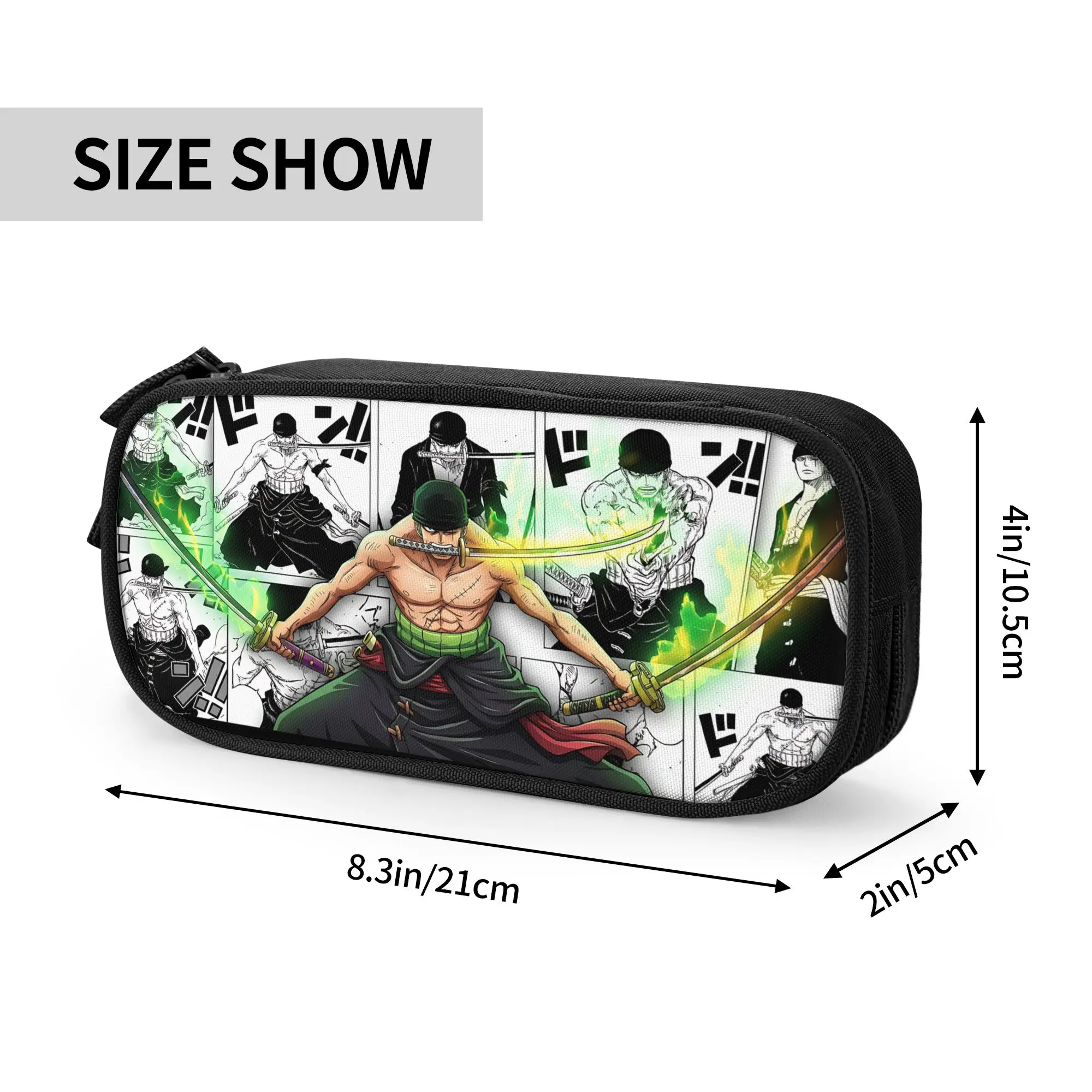 Large Capacity Bags for Child Cartoon One Piece Anime Zoro  Handheld Study Bag for Boys Gilrs Kids