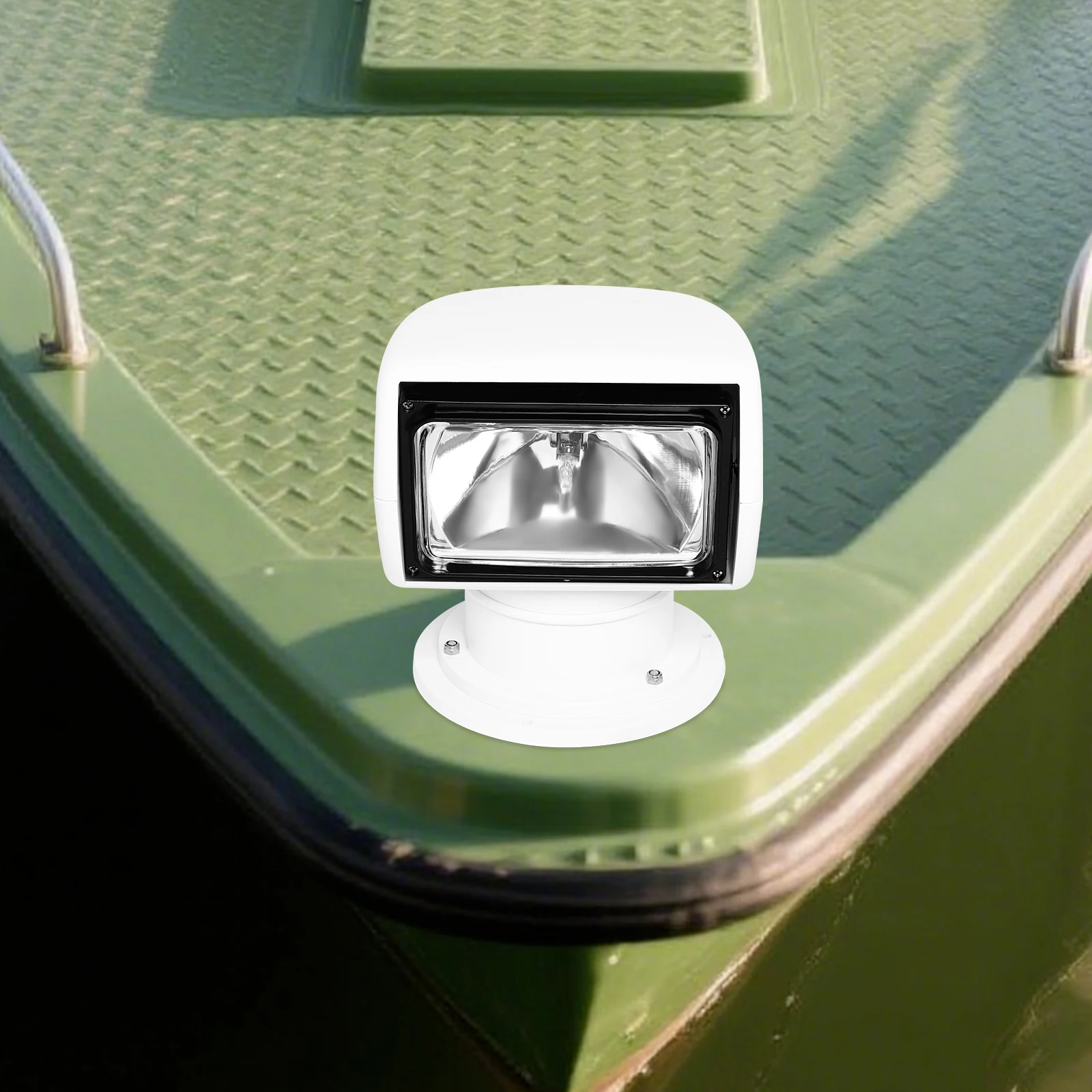 

100W Remote Control Searchlight DC 12V Boat Spotlight IP66 E Efficiency Lamp Head Rotatable for Night Yachts, Sea Patrols