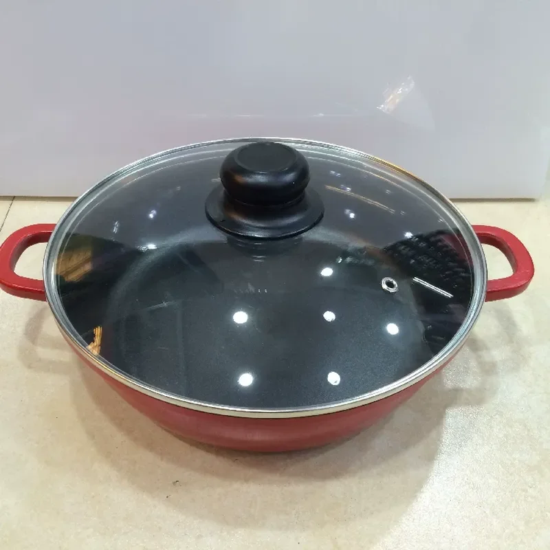 Korean Style Non Stick Soup Pot Hot Pot Stew Cookware for Family Home Kitchen Three Juice Rice Cake Cooking Vessel Compatible