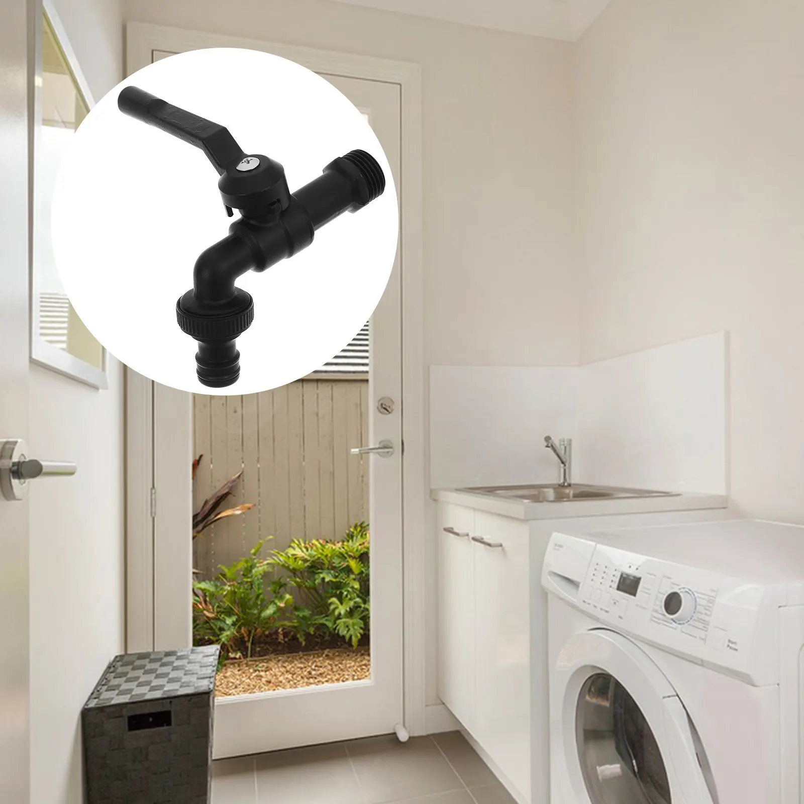 Retro Brass Faucet Solid Vintage Water Tap Quick Durable Wall Mount Kitchen Bathroom Laundry Garden Use Single Handle