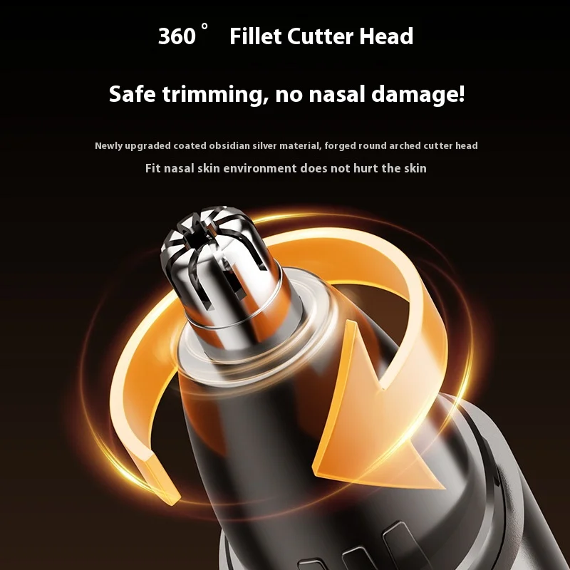 Rechargeable Electric Nose Hair Trimmer Hair Trimmer Nose Hair Remover Scissors Cleaning Tool Men's Shaving Knife image 2