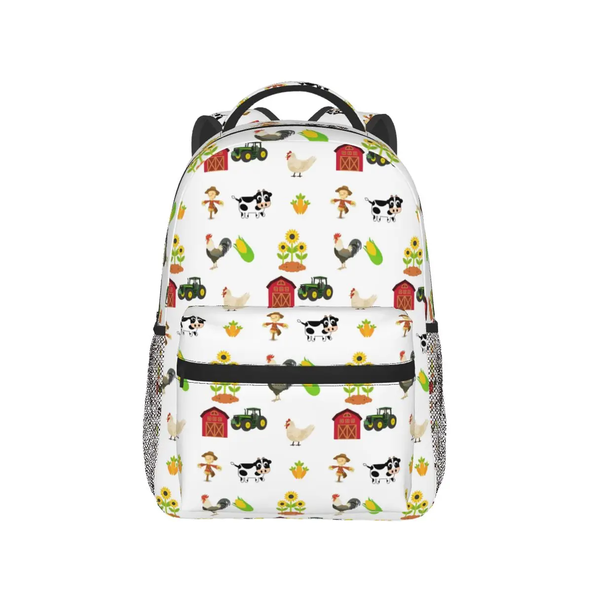 Farm Life And Farm Animals Student Backpack School Bag Hiking Travel Daypack for Boys Girls Fashion Bookbag Shoulder Bags