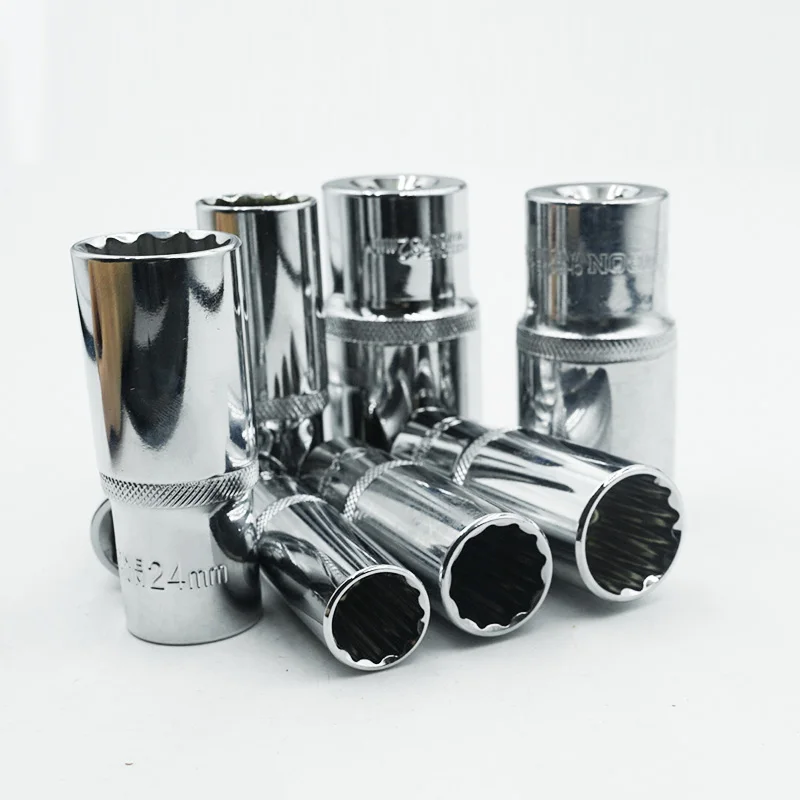 Deep Long 1/2 Drive 12 Points Shallow Air Impact Socket Metric 8 9 10 11 12 13 14 15 16 17 18 19 21 22 24 27 30 32mm