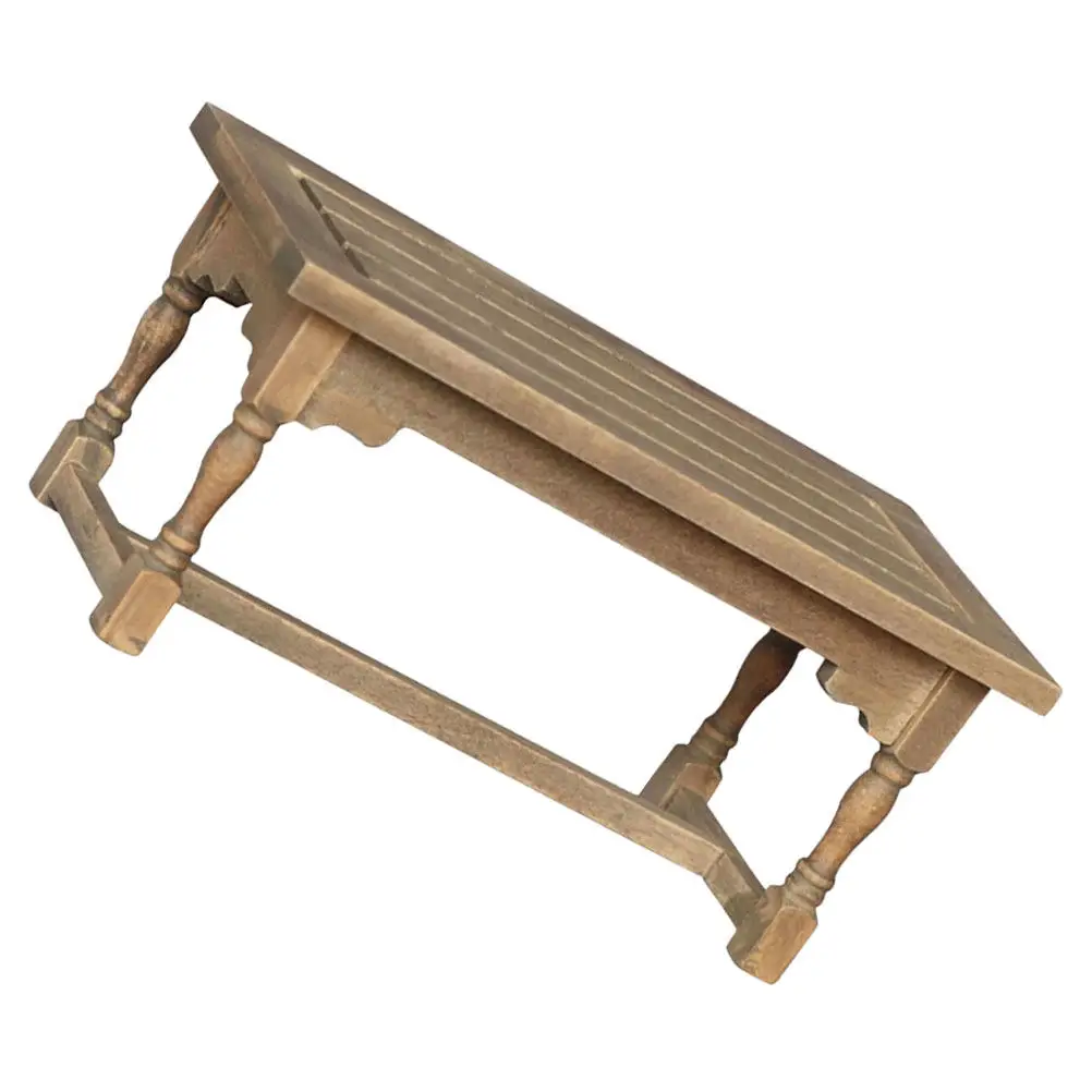 

Highly Detailed Miniature Table Natural Wood Finish Realistic Look for Dollhouse Interior Decor Small Home Design Accessories