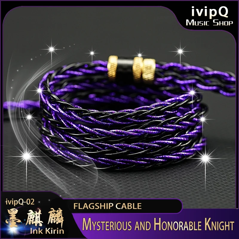 IvipQ-02 DIY Earphone HiFi unggulan kabel Upgrade IEM konduktor multi-elemen dengan MMCX/0.78mm 2Pin/N5005/I900 untuk AKG MK4 IEM