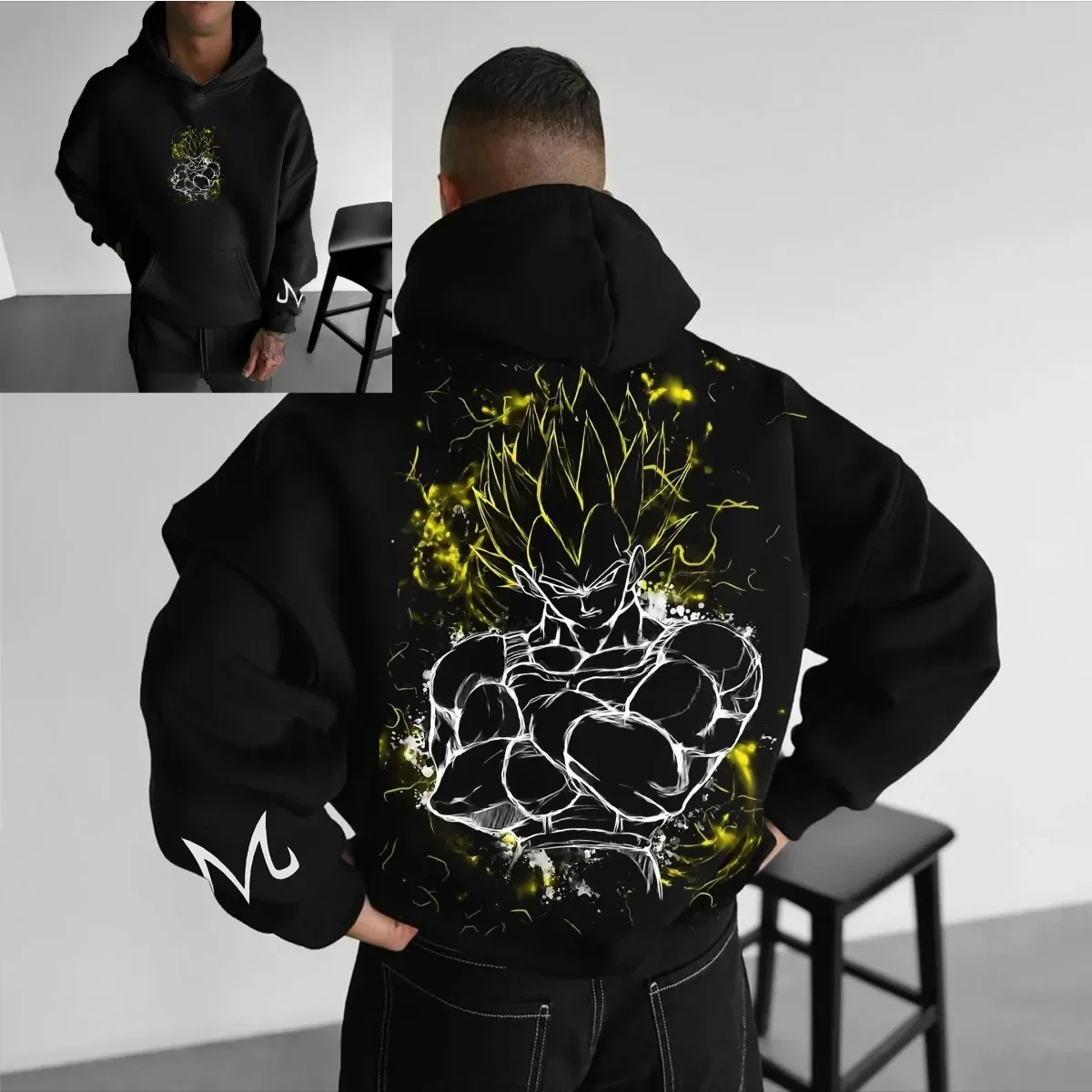Dragon ball tendência explosão majin buu gráfico hoodie das mulheres dos homens primavera outono anime streetwear moletom casual unisex roupas