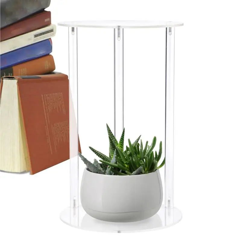 

Home Planters Clear Glass Flower Vase Plant Stand Universal Acrylic Flower Pot Display Stand Planter Holder Stand For Vases