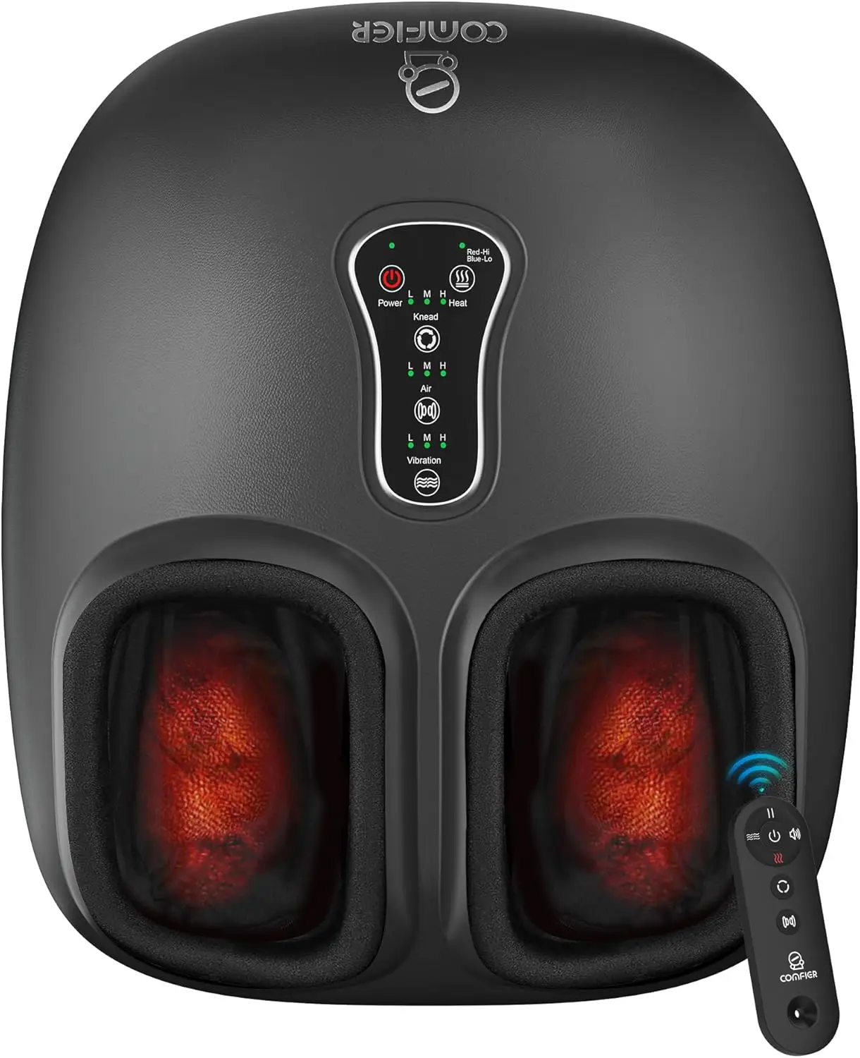 

Heated Shiatsu Foot Massager with Compression, Vibration & Remote - Relieves Neuropathy & Plantar Fasciitis