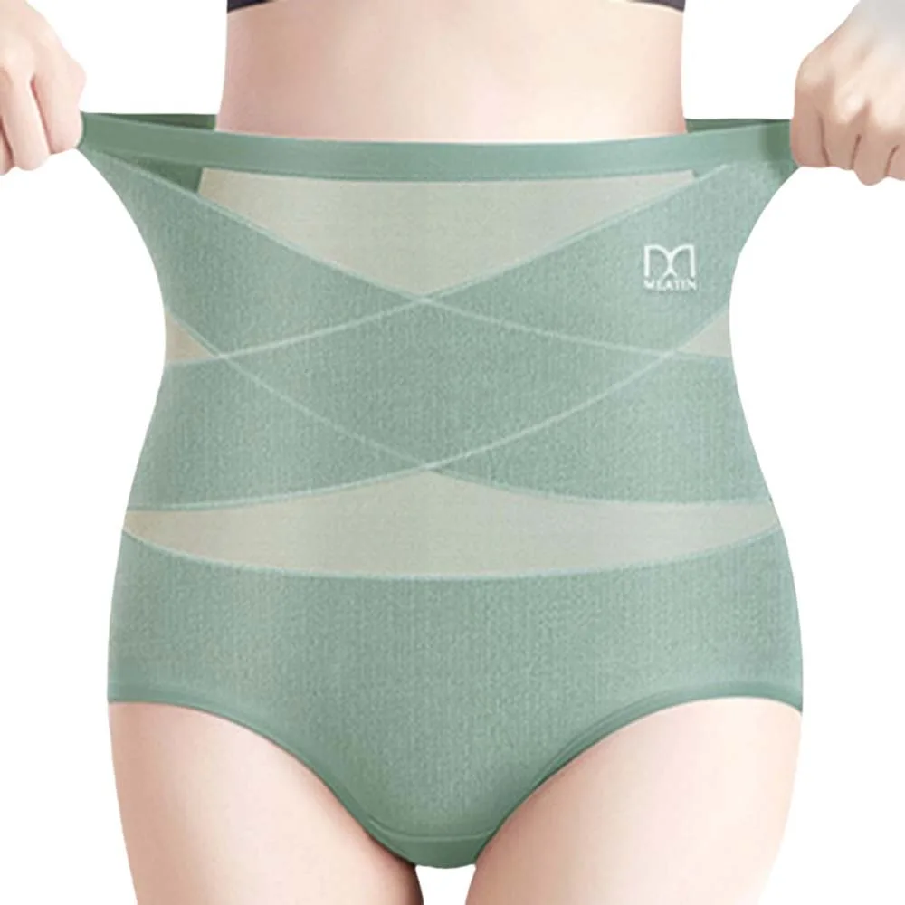 Faja Moldeadora Postparto de Cintura Alta, Bragas de Algodón Sin Costuras Talla Grande, Pantaletas Reductoras de Vientre y Levanta Glúteos