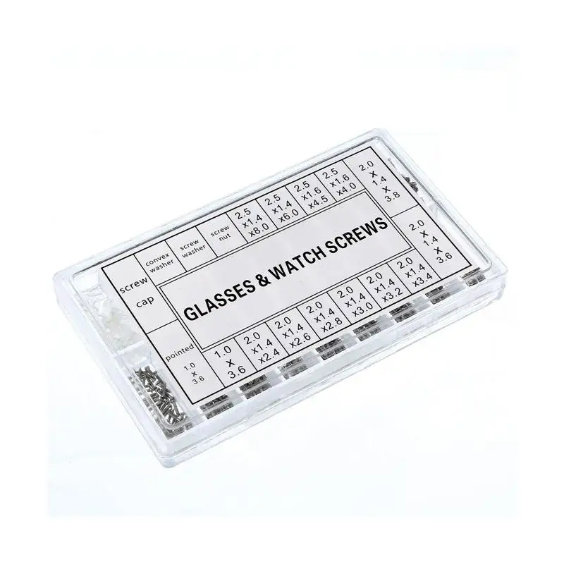 18-in-1 Glasses Repair Screw Kit | Precision Nose Pads, Spacer Caps & Frameless Screws For Eyeglass Adjustments & Maint