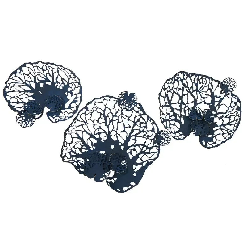 Luxury Golden Thread Lotus Metal Wall Art Hanging Classical Texture Design for Hotel Villa Home Decoration Elegant Interior