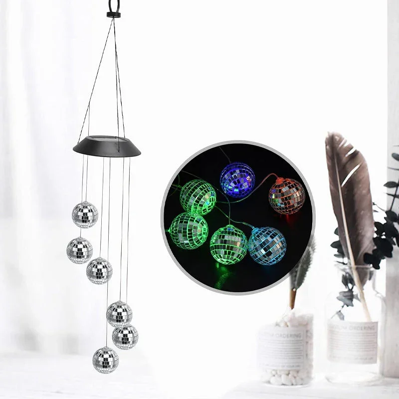 

Solar Wind Chime Outdoor Light Outdoor LED Solar Orb Wind Chime Lights Christmas Waterproof Landscape Orb Wind Chime Lights