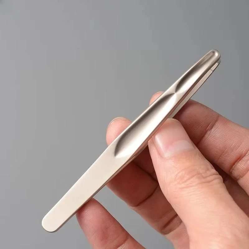 Pinça de cabeça redonda premium para remoção de sobrancelhas e pelos faciais, clipes sem costura, cabelo curto, precisão, clipe de barba
