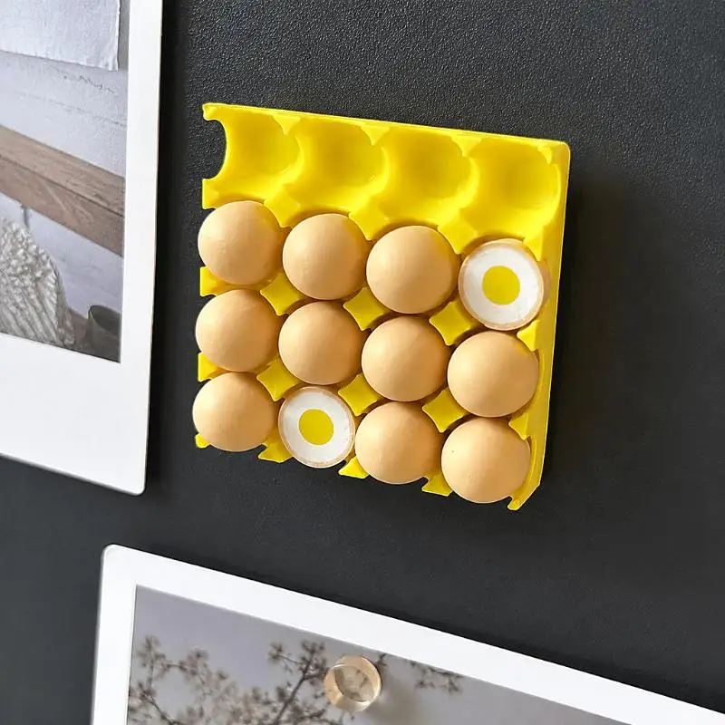 Cute Egg Tray Fridge Magnet Detachable Magnetic Eggs Hold: Photos Memo Notes Creative Kitchen Housewarming