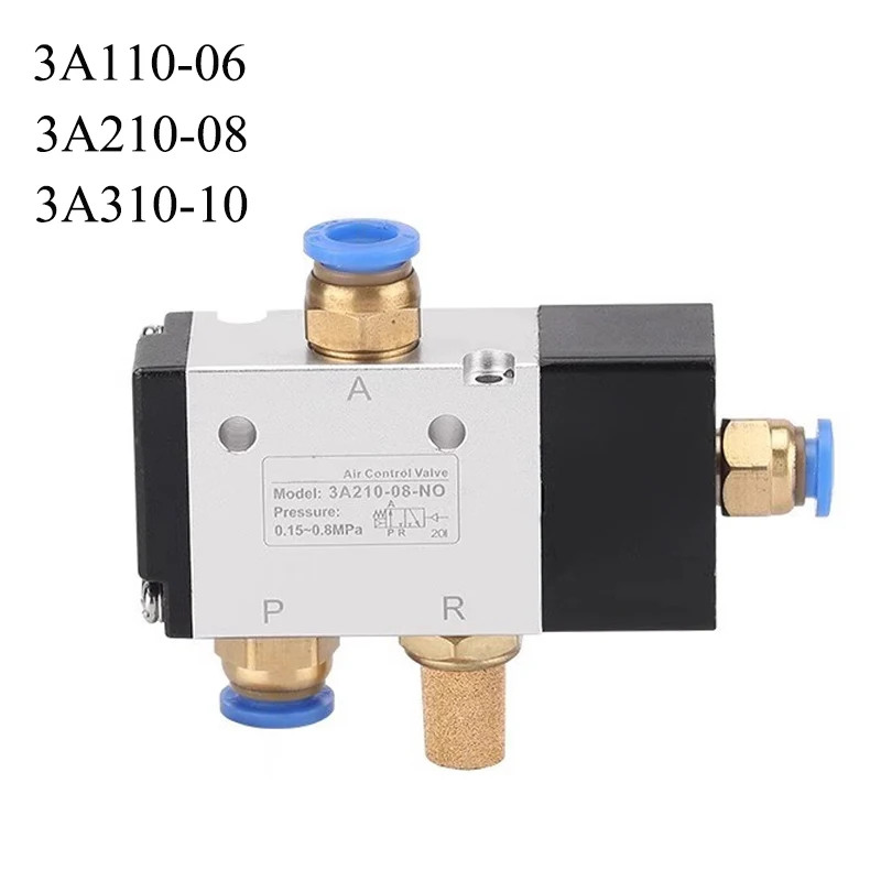 

High Quality 3A110-06 3A210-08 3A310-10 3A410-15 2 Position 3 Way Air Control Reversing Valve 1/8" 1/4" 3/8" 1/2"